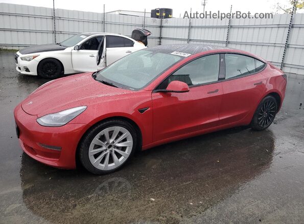 5YJ3E1EA3NF304437 2022 TESLA MODEL Красный 