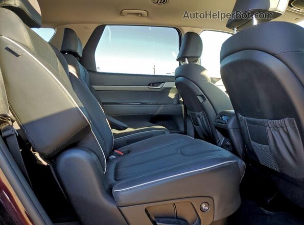 KM8R24GE1PU522631 2023 HYUNDAI PALISADE Burgundy Vista del compartimento del motor