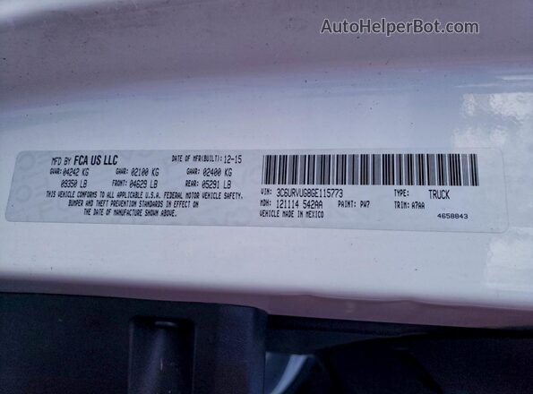 3C6URVUG8GE115773 2016 RAM ALL MODELS White 