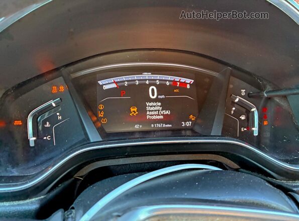 2HKRW2H50NH633061 2022 HONDA CR-V Gray Instrument cluster view