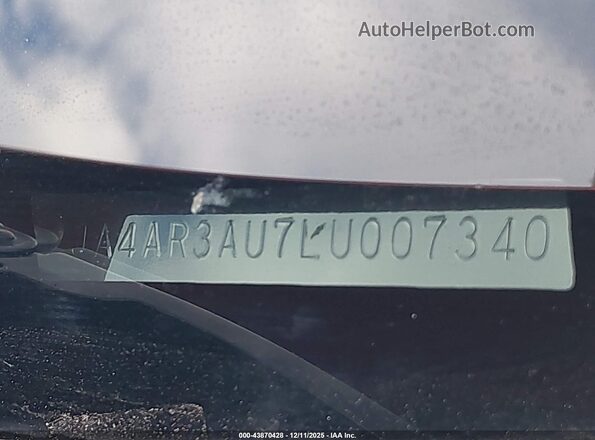 JA4AR3AU7LU007340 2020 MITSUBISHI OUTLANDER Red Vista del compartimento del motor