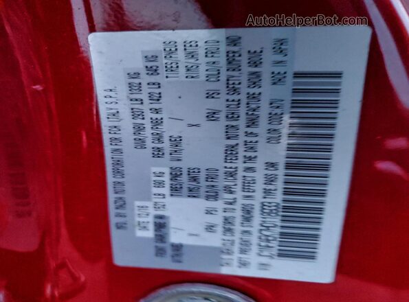 JC1NFAEK7H0118933 2017 FIAT 124 Красный Вид подкапотного пространства