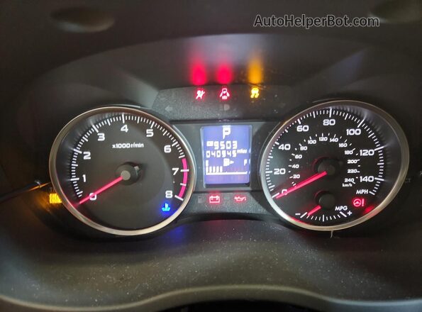JF1GJAB60GH023623 2016 SUBARU IMPREZA Red Vista del cuadro de instrumentos