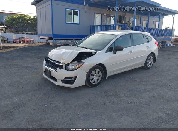 JF1GPAA63G8240941 2016 SUBARU IMPREZA Белый Передняя левая четверть