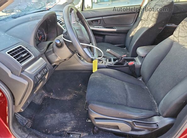 JF1GPAA65G9246458 2016 SUBARU IMPREZA Бордовый Вид салона спереди