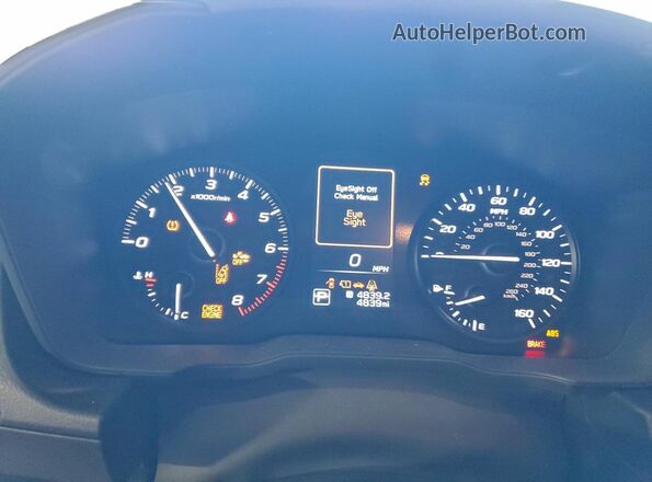 JF1GUABC8S8291891 2025 SUBARU IMPREZA White Вид щитка приладів