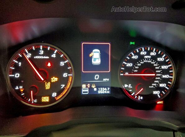 JF1VBAB6XR9818194 2024 SUBARU WRX Blue Widok zestawu wskaźników