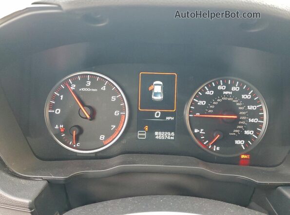 JF1VBAF67P9810769 2023 SUBARU WRX White Instrument cluster view