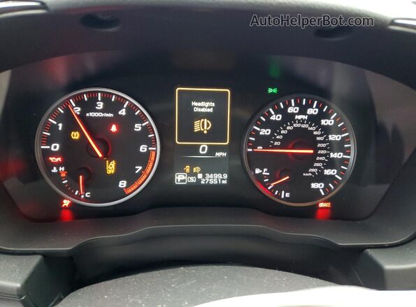 JF1VBAH6XN8028840 2022 SUBARU WRX Blue Instrument cluster view