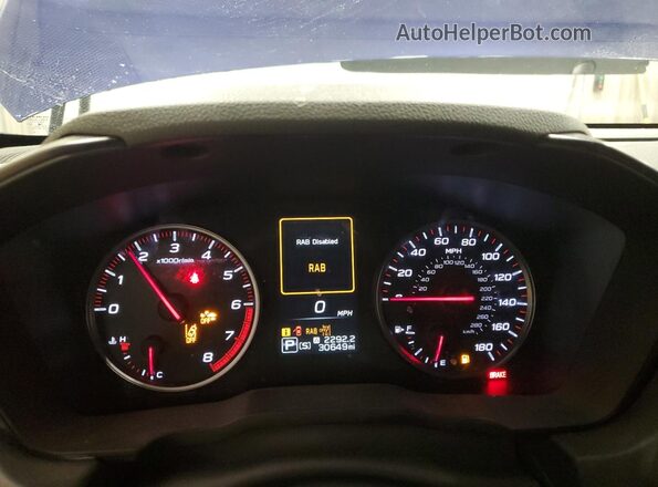 JF1VBAN66N8030654 2022 SUBARU WRX Blue Вид щитка приладів