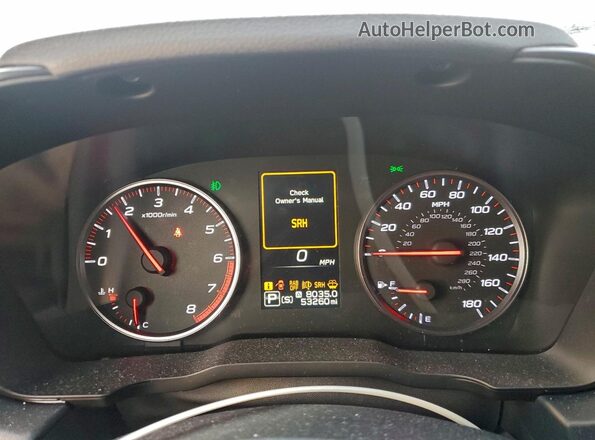 JF1VBAN6XN8014683 2022 SUBARU WRX Белый Вид щитка приборов
