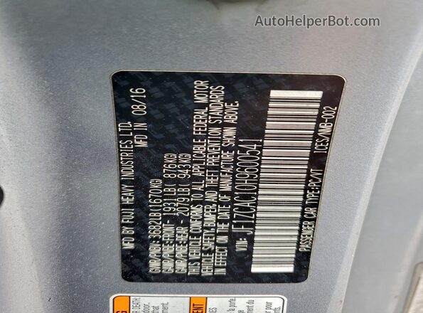 JF1ZCAC10H9600541 2017 SUBARU BRZ Silver 