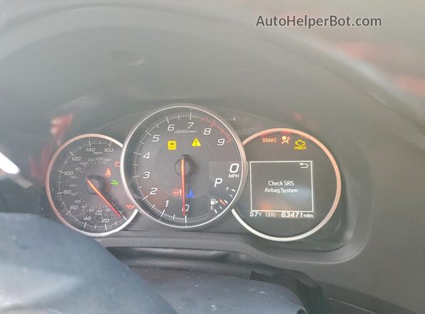 JF1ZCAC15K8600659 2019 SUBARU BRZ Blue Vista del cuadro de instrumentos