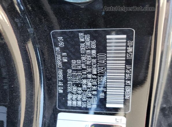 JF1ZDBE12R9704000 2024 SUBARU BRZ Black Շարժիչի բաժամունքի տեսք