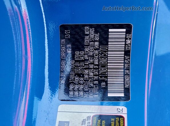 JF1ZNBC18N8752701 2022 TOYOTA GR Blue Vista del compartimento del motor