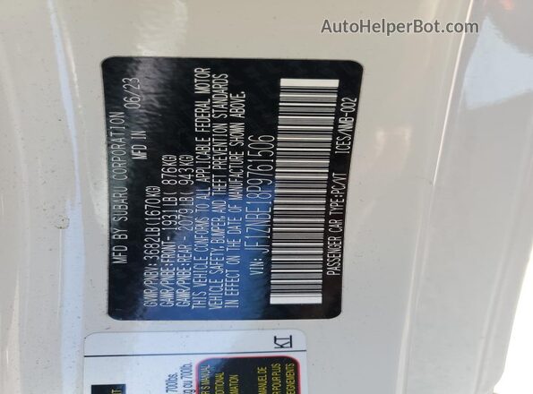 JF1ZNBE18P9761506 2023 TOYOTA GR White Вид підкапотного простору
