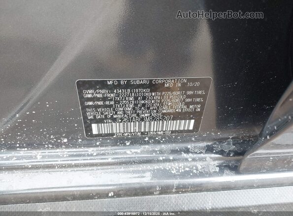 JF2GTABC3M8285207 2021 SUBARU CROSSTREK Gray Вид підкапотного простору