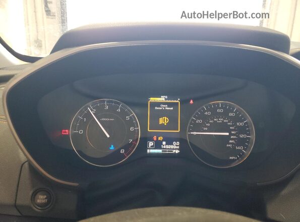 JF2GTALC3JH211196 2018 SUBARU CROSSTREK Blue Սարքավորումների վահանակի տեսք