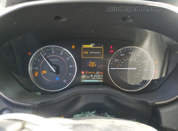 JF2GTAMCXLH210984 2020 SUBARU CROSSTREK Black ხელსაწყოთა პანელის ხედი