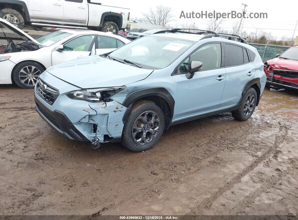 JF2GTHRC4NH254001 2022 SUBARU CROSSTREK Blue Vista tres cuartos delantera izquierda