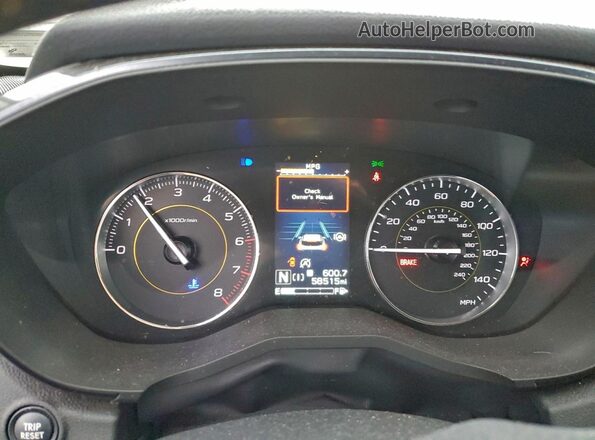 JF2GTHSC1MH300117 2021 SUBARU CROSSTREK Black ხელსაწყოთა პანელის ხედი