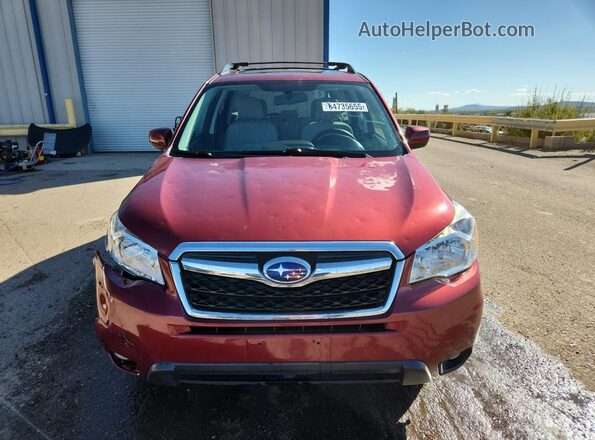 JF2SJADC4GH484557 2016 SUBARU FORESTER 2.5 Red Vista frontal