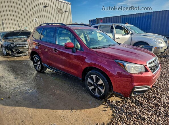 JF2SJAGC2JH415286 2018 SUBARU FORESTER 2.5 Burgundy 