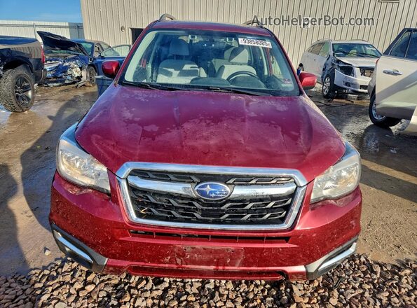 JF2SJAGC2JH415286 2018 SUBARU FORESTER 2.5 Burgundy 