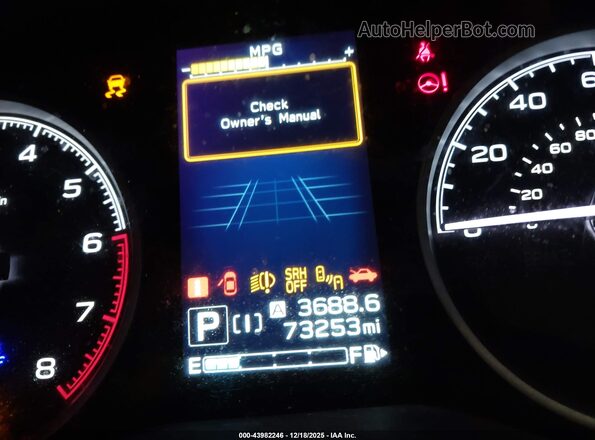 JF2SKADC4RH445080 2024 SUBARU FORESTER Silver Instrument cluster view