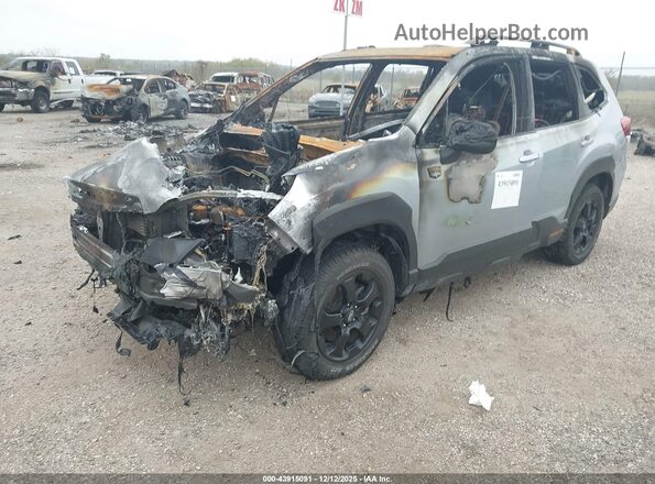 JF2SKAMC4NH457689 2022 SUBARU FORESTER Gray Առջևի ձախ երեք քառորդ տեսարան
