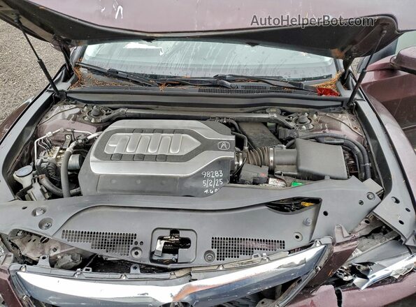 JH4KC1F50GC000287 2016 ACURA RLX Burgundy Vista interior trasera