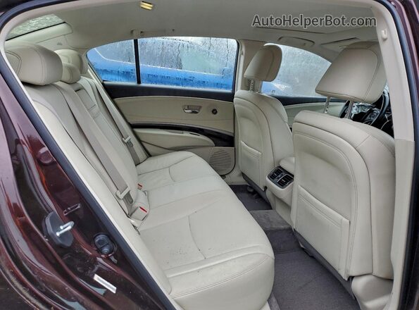 JH4KC1F50GC000287 2016 ACURA RLX Burgundy Vista de los asientos traseros