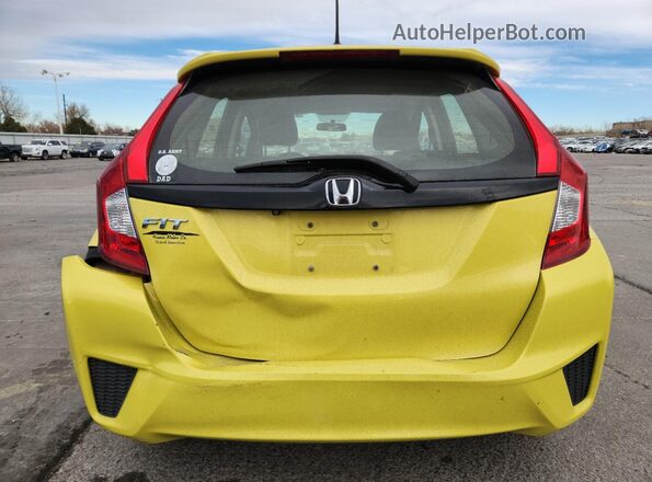 JHMGK5H53GS010959 2016 HONDA FIT Yellow Vista trasera