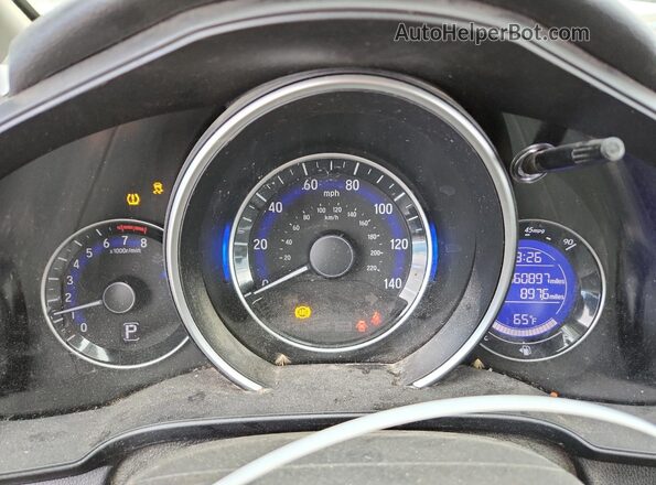 JHMGK5H53GS010959 2016 HONDA FIT Yellow Vista del cuadro de instrumentos