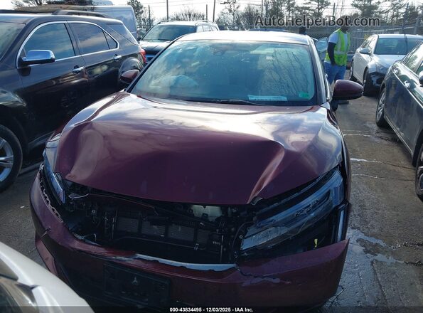 JHMZC5F18MC000827 2021 HONDA CLARITY Burgundy ხელსაწყოთა პანელის ხედი