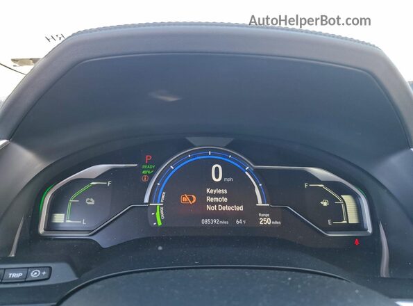 JHMZC5F39KC002424 2019 HONDA CLARITY Charcoal Widok zestawu wskaźników
