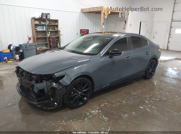 JM1BPACL8N1508489 2022 MAZDA 3 Blue Առջևի ձախ երեք քառորդ տեսարան