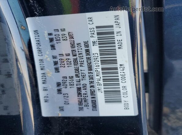 JM1BPALMXP1610923 2023 MAZDA 3 Синий Вид наклейки с VIN-кодом