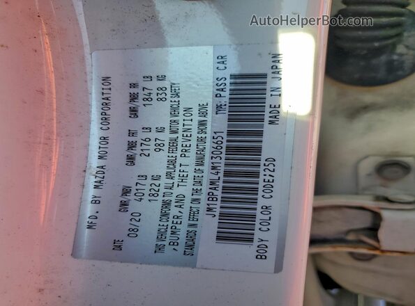 JM1BPAML4M1306651 2021 MAZDA 3 Белый Вид подкапотного пространства