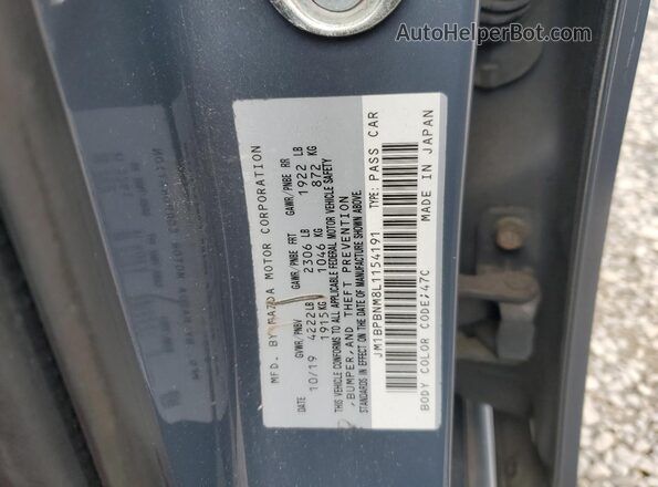 JM1BPBNM8L1154191 2020 MAZDA 3 Blue VIN կոդի պիտակի տեսք