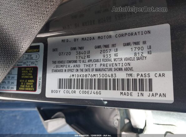 JM1DKDB76M1500483 2021 MAZDA CX-3 Gray Widok komory silnika