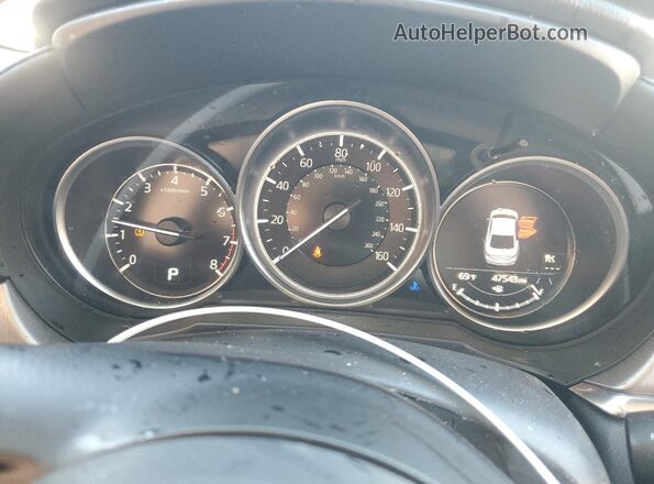 JM1GL1UM6M1610543 2021 MAZDA 6 White Вид щитка приладів