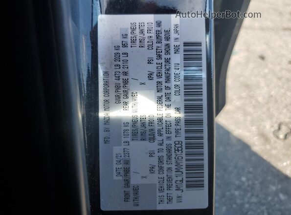 JM1GL1UMXM1613509 2021 MAZDA 6 Black Vista del compartimento del motor