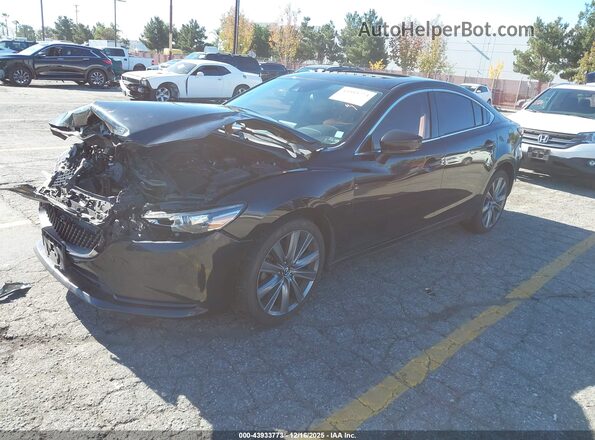 JM1GL1VM5L1526372 2020 MAZDA 6 Черный Передняя левая четверть