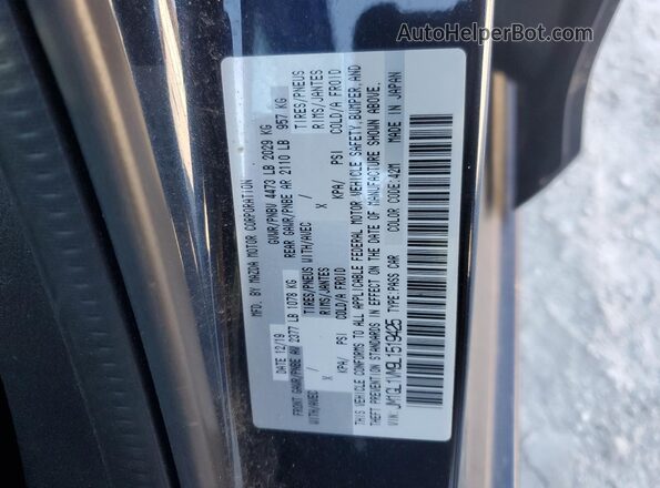 JM1GL1VM9L1519425 2020 MAZDA 6 Синий 