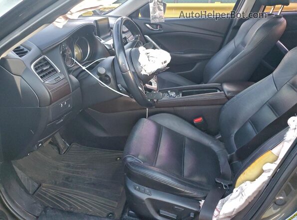 JM1GL1W56H1153826 2017 MAZDA 6 Gray წინა სალონის ხედი