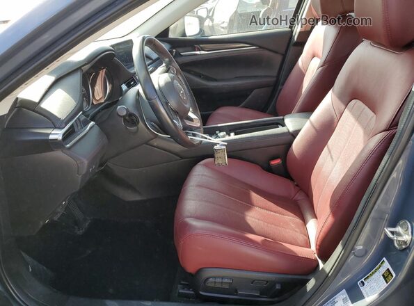 JM1GL1WY0M1605466 2021 MAZDA 6 Gray Widok wnętrza z przodu