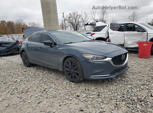 JM1GL1WY3M1601637 2021 MAZDA 6 Blue Delantero derecho