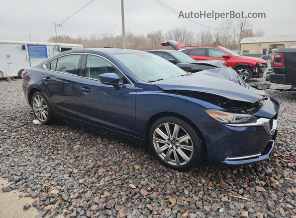 JM1GL1WY5M1604779 2021 MAZDA 6 Blue Delantero derecho