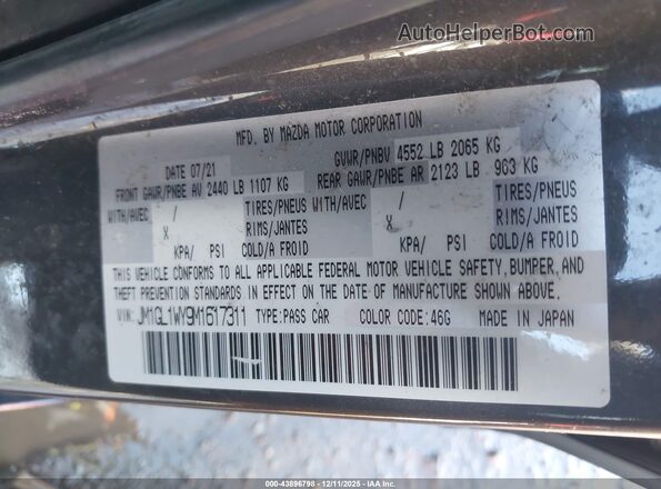 JM1GL1WY9M1617311 2021 MAZDA 6 Серый Вид подкапотного пространства